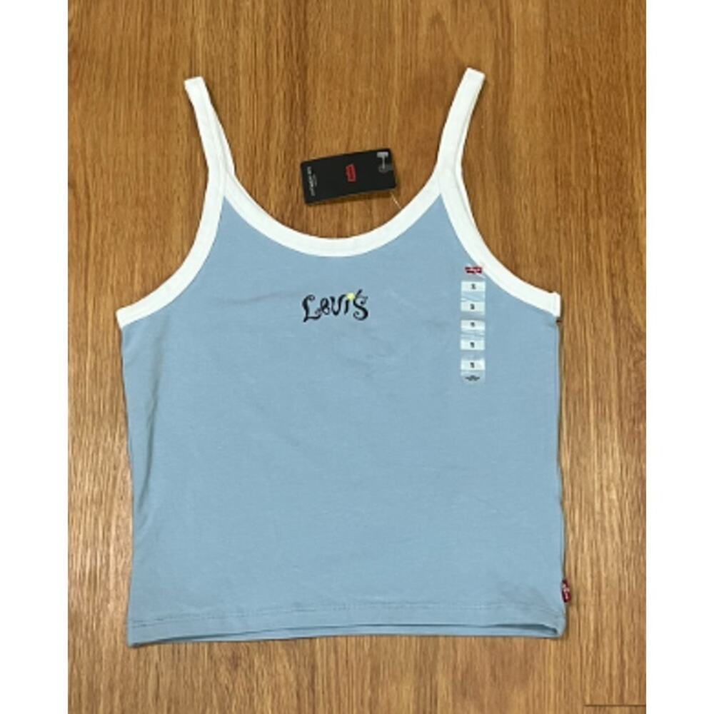 Levi's Women Graphic Logo Sporty Tank Top Dusty Blue S